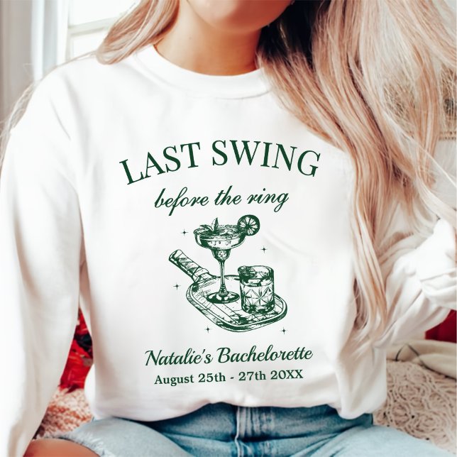 Letzte Swing vor dem Ring Pickleball Bach Weekend Sweatshirt (Von Creator hochgeladen)