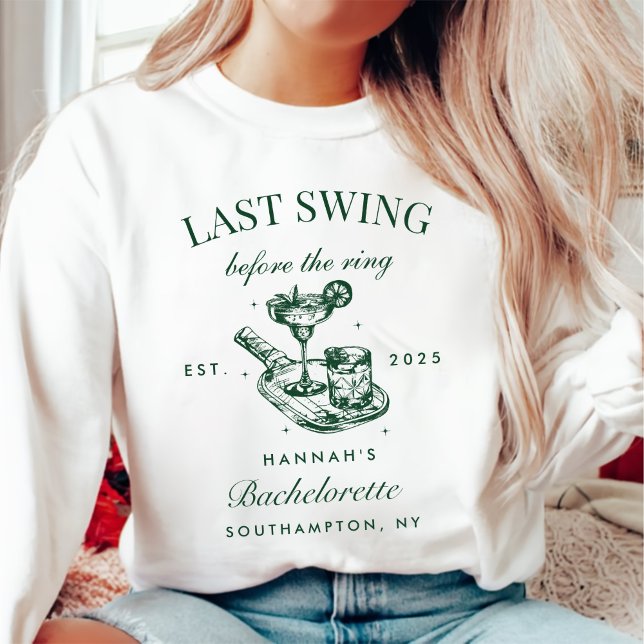 Letzte Swing vor dem Ring Pickleball Bach Weekend Sweatshirt (Von Creator hochgeladen)