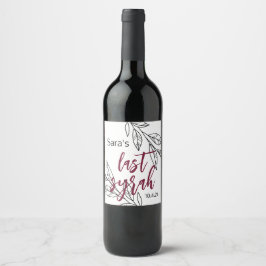 Letzte Syrah I Flasche Weinetikett