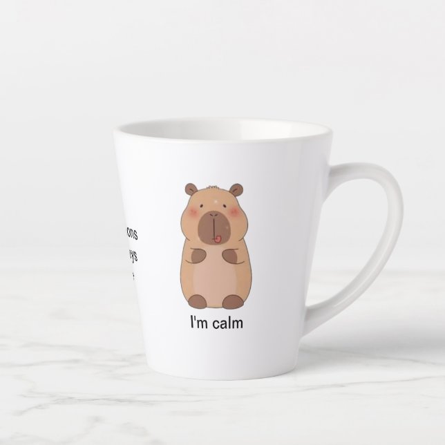Letzte Tasse mit niedlichem BärenCartoon und Zitat (Rechts)