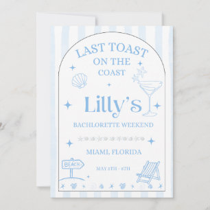 Letzte Toast an der Küste Junggesellinnenabschied  Einladung