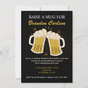 Letzte Toast & Bier-Party-Einladung des Bräutigams Einladung