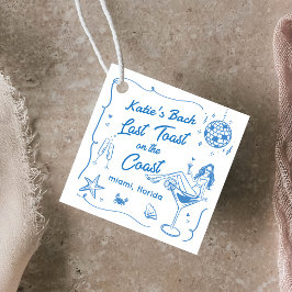 Letzte Toast Coast Beach Handgezeichnet Blue Bache Geschenkanhänger