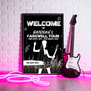 Letzte Tour Punk Rock Band Bachelorette Willkommen Poster