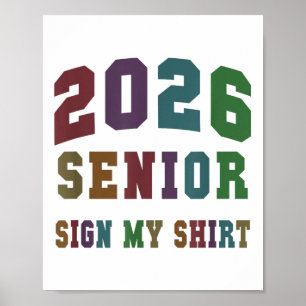 Letzten ersten Tag CL von 2026 Senior Unterschreib Poster