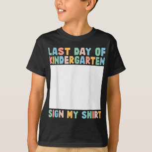 Letzten Tag des Kindergartens unterschreiben meine T-Shirt