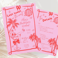 Letzten Toast am Coast Beach Bachelorette Wochenen