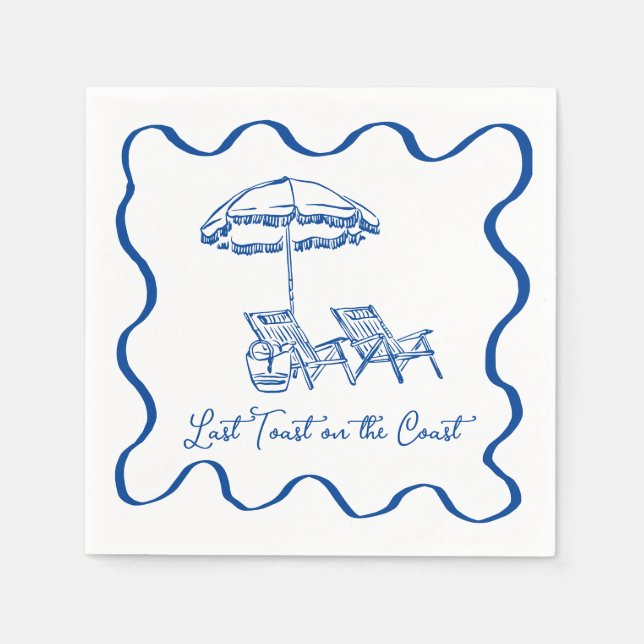 Letzten Toast am Cocktail Napkin Serviette (Vorderseite)