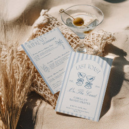 Letzten Toast am Strand Bachelorette Einladung