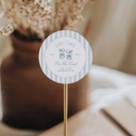 Letzten Toast am Strand Bachelorette Runder Aufkleber