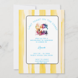 Letzten Toast am Wochenende des Küstenbachelorette Einladung