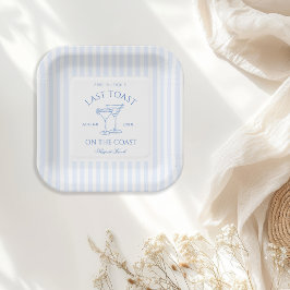 Letzten Toast am Wochenende des Küstenbachelorette Pappteller