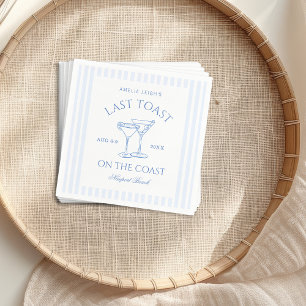 Letzten Toast am Wochenende des Küstenbachelorette Serviette