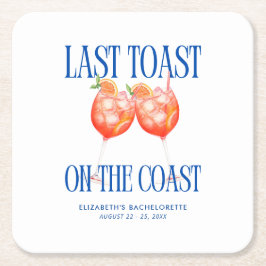 Letzten Toast an der Küste Aperol Spritz Bachelore Rechteckiger Pappuntersetzer