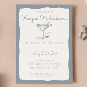 Letzten Toast an der Küste Bachelorette Beach Week Einladung