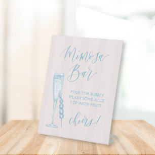 Letzten Toast an der Küste Mimosa Sign Bachelorett Sockelschild