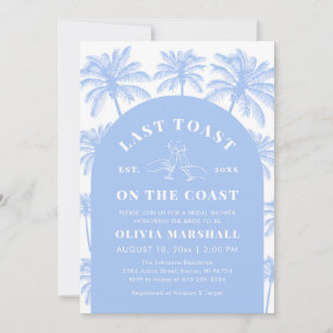 Letzten Toast auf dem Foto Coast Beach Brautparty Einladung