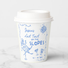 Letzten Toast auf den Pisten Bachelorette Wochenen Pappbecher