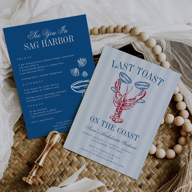 Letzten Toast auf der Küste Bachelorette Tour & Einladung (Von Creator hochgeladen)