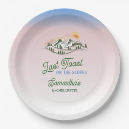Letzten Toast auf der Piste Skifahren Winter BACH  Pappteller