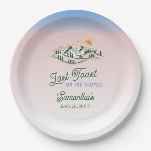 Letzten Toast auf der Piste Skifahren Winter BACH Pappteller