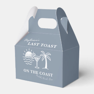 Letzten Toast blau und weiß auf der Küste Bachelor Geschenkschachtel