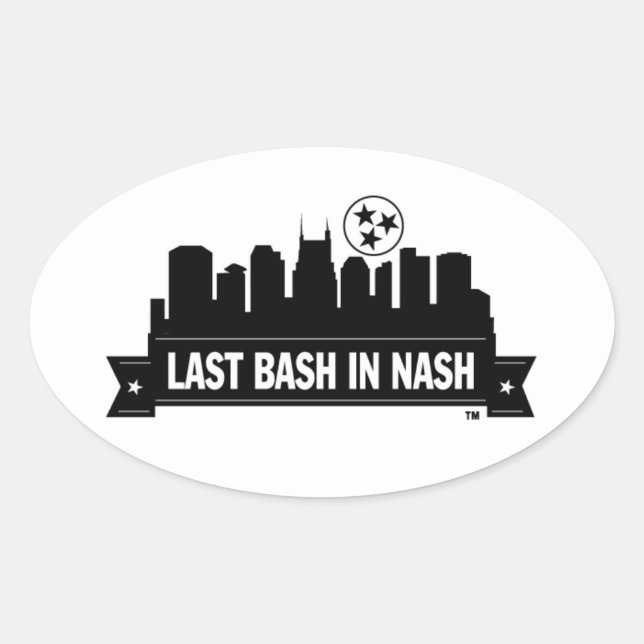 Letzter Bash in Nash Skyline Ovaler Aufkleber (Vorderseite)