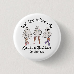 Letzter Boo, bevor ich tue! Halloween Bachelorette Button