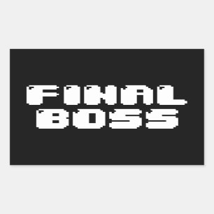LETZTER BOSS-RECTANGULAR-STICKER RECHTECKIGER AUFKLEBER