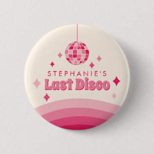 Letzter Disco Junggeselinnen-Abschied mit benutzer Button