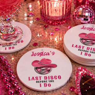 Letzter Discobesuch vor meiner Bachelorette Runder Pappuntersetzer