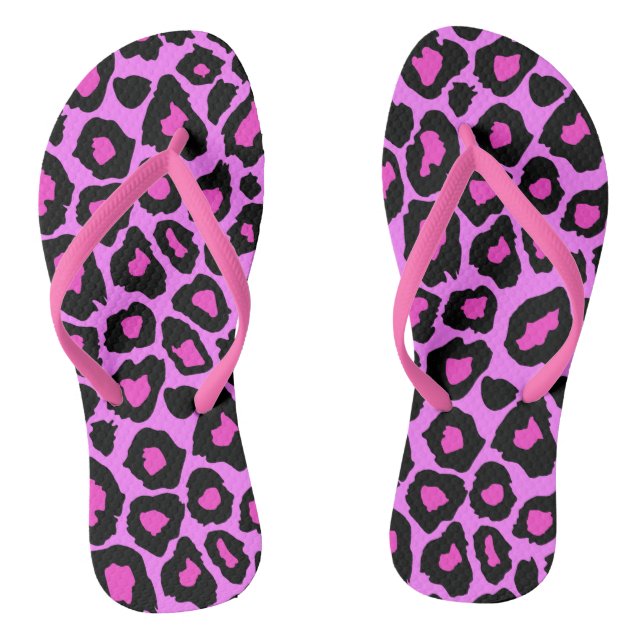 Letzter Flirt vor der Ringfeier Leopard Flip Flops (Fußbett)