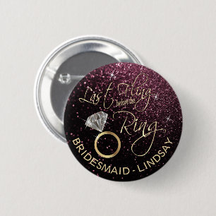 Letzter Flying Junggeselinnen-Abschied Rose Gold Button