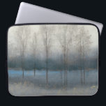 Letzter Herbsttag Laptopschutzhülle<br><div class="desc">Letzter Herbsttag von Tim Oole. Friedliches Bild von Bäumen in einem Feld,  in erster Linie unter Verwendung eines neutralen und blauen Farbschemas.</div>