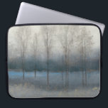 Letzter Herbsttag Laptopschutzhülle<br><div class="desc">Letzter Herbsttag von Tim Oole. Friedliches Bild von Bäumen in einem Feld,  in erster Linie unter Verwendung eines neutralen und blauen Farbschemas.</div>