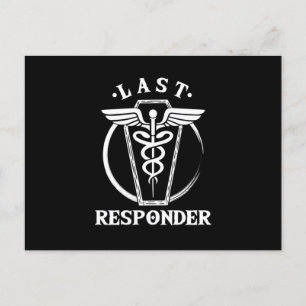 Letzter Responder Embalmer Beerdigungsdirektor Job Postkarte