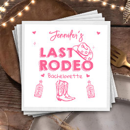 Letzter Rodeo Cowgirl Junggeselinnen-Abschied Serviette
