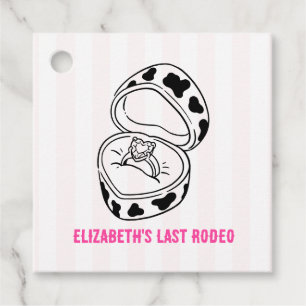 Letzter Rodeo Kuh-Druck-Ring Nash Bash Junggeselli Geschenkanhänger