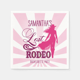 Letzter Rodeo Pinke Rote Cowgirl Nash Bash Jungges Serviette