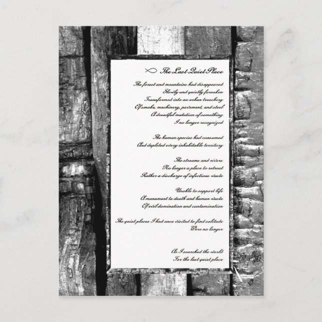 Letzter ruhiger Ort Postkarte (Vorderseite)