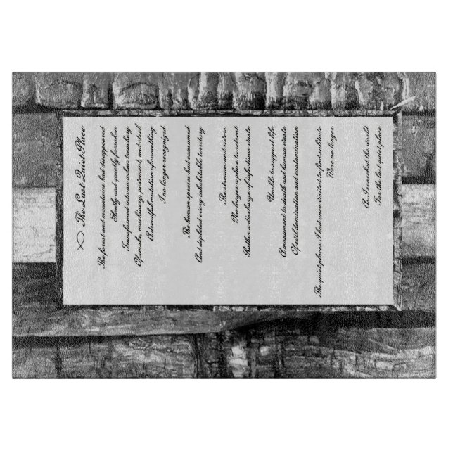 Letzter ruhiger Ort Schneidebrett (Vorderseite)