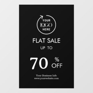Letzter Sale | Business Event Store Discount Black Fensteraufkleber