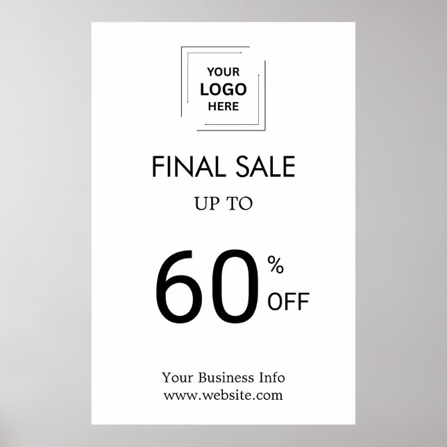 Letzter Sale | Rabatt für den Business Event-Logo- Poster (Vorne)