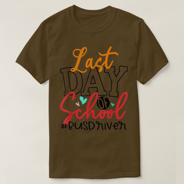 Letzter Schulbusfahrertag - Sonnenwoche Sommer T-Shirt (Design vorne)