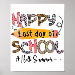 Letzter Schullehrer Kinder Abschluss Letzte Nacht Poster