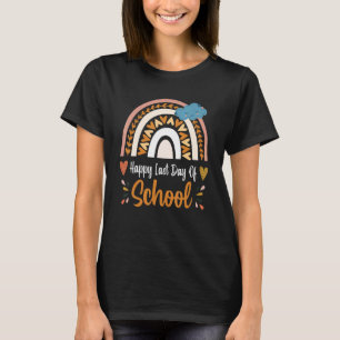 Letzter Schullehrer Kindergarten Rainbow Co T-Shirt