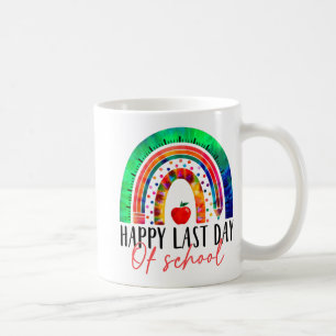 Letzter Schullehrertag Abschluss regnet Kaffeetasse