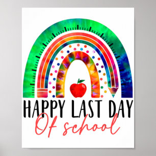 Letzter Schullehrertag Abschluss regnet Poster