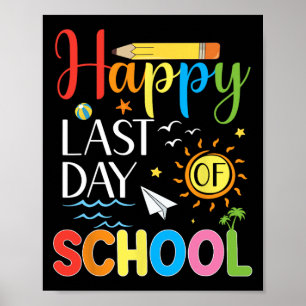 Letzter Schullehrertag Schüler Schuljahr Graduati Poster