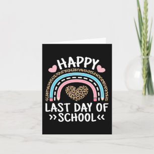 Letzter Schullehrertag Schülerinnen Mädchen Kind Karte